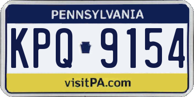 PA license plate KPQ9154