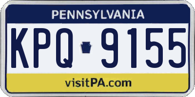 PA license plate KPQ9155
