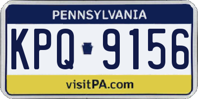 PA license plate KPQ9156