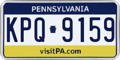 PA license plate KPQ9159