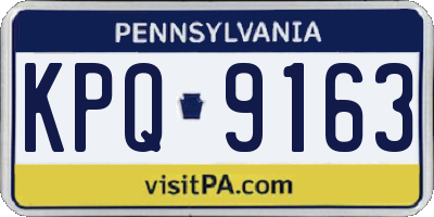 PA license plate KPQ9163