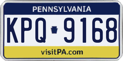 PA license plate KPQ9168