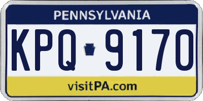 PA license plate KPQ9170