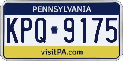 PA license plate KPQ9175