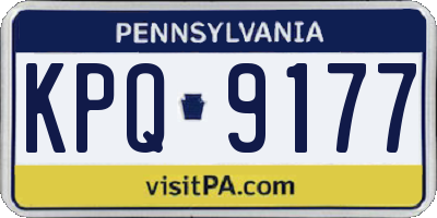 PA license plate KPQ9177