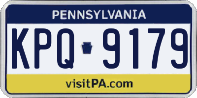 PA license plate KPQ9179