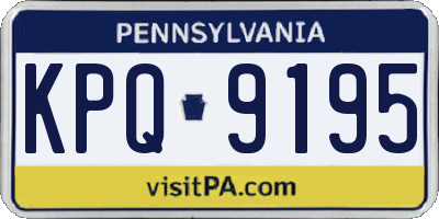 PA license plate KPQ9195