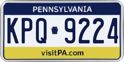 PA license plate KPQ9224