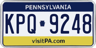 PA license plate KPQ9248