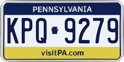 PA license plate KPQ9279