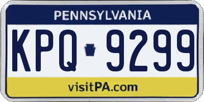 PA license plate KPQ9299