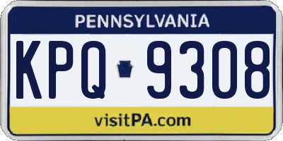 PA license plate KPQ9308
