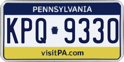 PA license plate KPQ9330