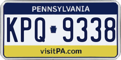PA license plate KPQ9338