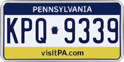 PA license plate KPQ9339