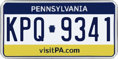 PA license plate KPQ9341