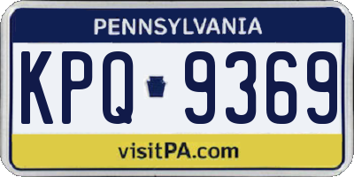 PA license plate KPQ9369