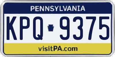 PA license plate KPQ9375