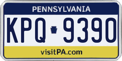 PA license plate KPQ9390