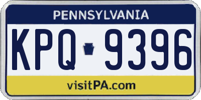 PA license plate KPQ9396