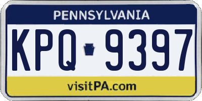 PA license plate KPQ9397
