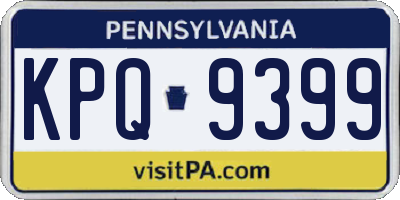 PA license plate KPQ9399