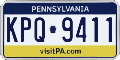PA license plate KPQ9411