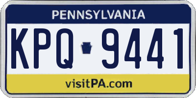 PA license plate KPQ9441