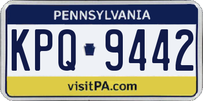 PA license plate KPQ9442