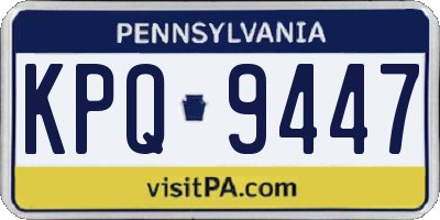 PA license plate KPQ9447