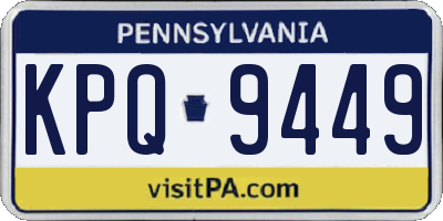 PA license plate KPQ9449