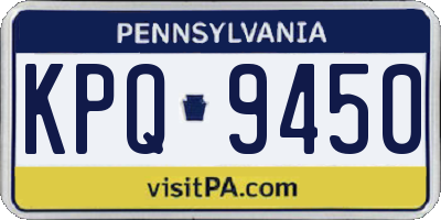 PA license plate KPQ9450