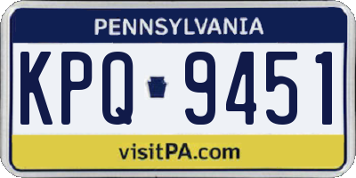 PA license plate KPQ9451