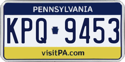 PA license plate KPQ9453