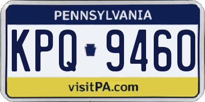 PA license plate KPQ9460