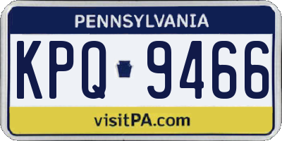 PA license plate KPQ9466