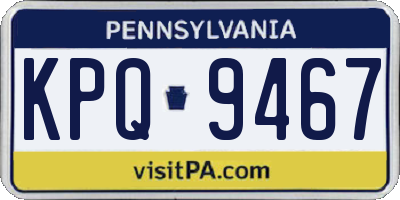 PA license plate KPQ9467