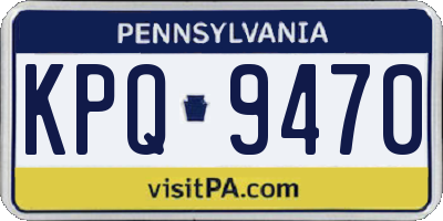 PA license plate KPQ9470