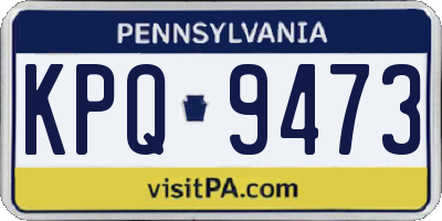 PA license plate KPQ9473