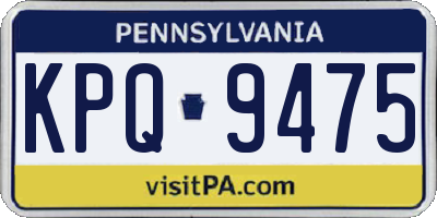 PA license plate KPQ9475