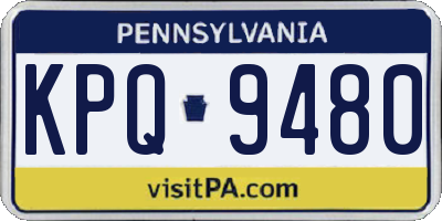PA license plate KPQ9480