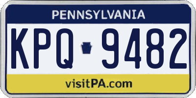 PA license plate KPQ9482