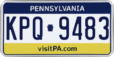 PA license plate KPQ9483