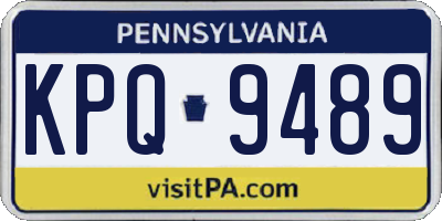 PA license plate KPQ9489
