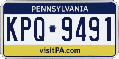 PA license plate KPQ9491