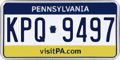 PA license plate KPQ9497