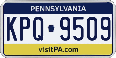 PA license plate KPQ9509