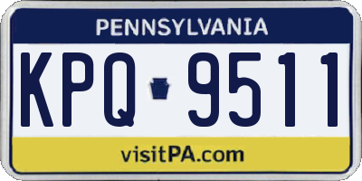 PA license plate KPQ9511