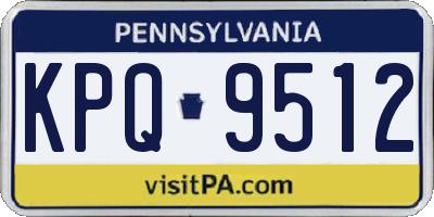 PA license plate KPQ9512