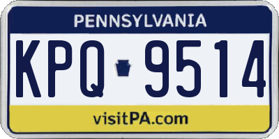 PA license plate KPQ9514
